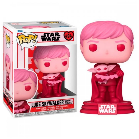 ๐๏ธFunko Pop! Star Wars Luke Skywalker with Grogu Valentine Special Edition NWT - Picture 2 of 12